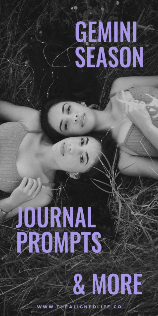 twins with dark hair lying in grass | Gemini Season: Journal Prompts, Ritual Ideas, Horoscopes & More! | The Aligned Life Manifestation & Spirituality Blog