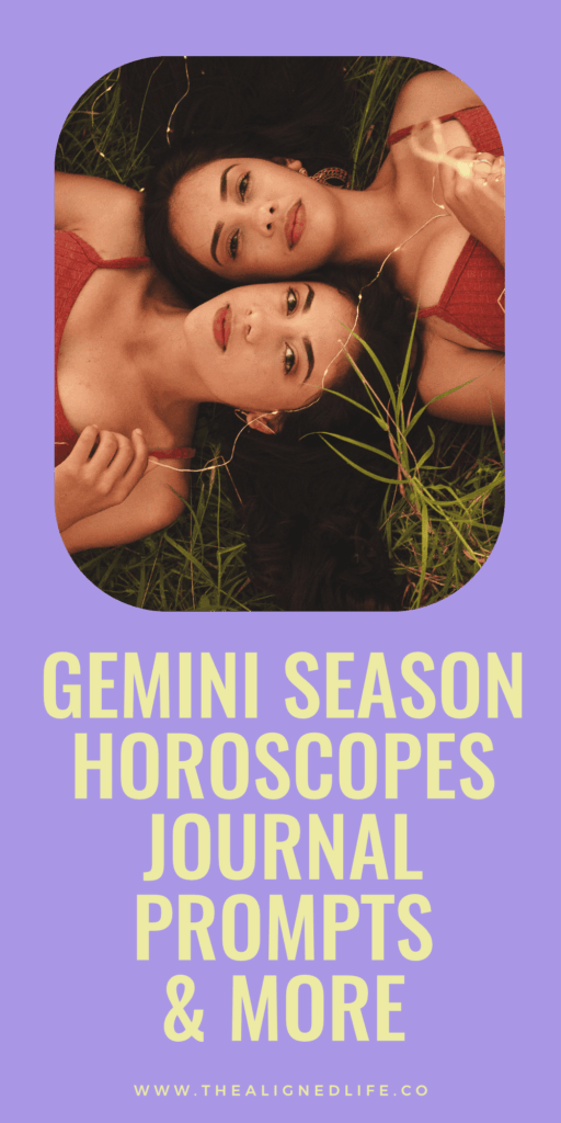 twins with dark hair lying in grass | Gemini Season: Journal Prompts, Ritual Ideas, Horoscopes & More! | The Aligned Life Manifestation & Spirituality Blog